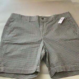 Black and White Gingham Bermuda Shorts with tags